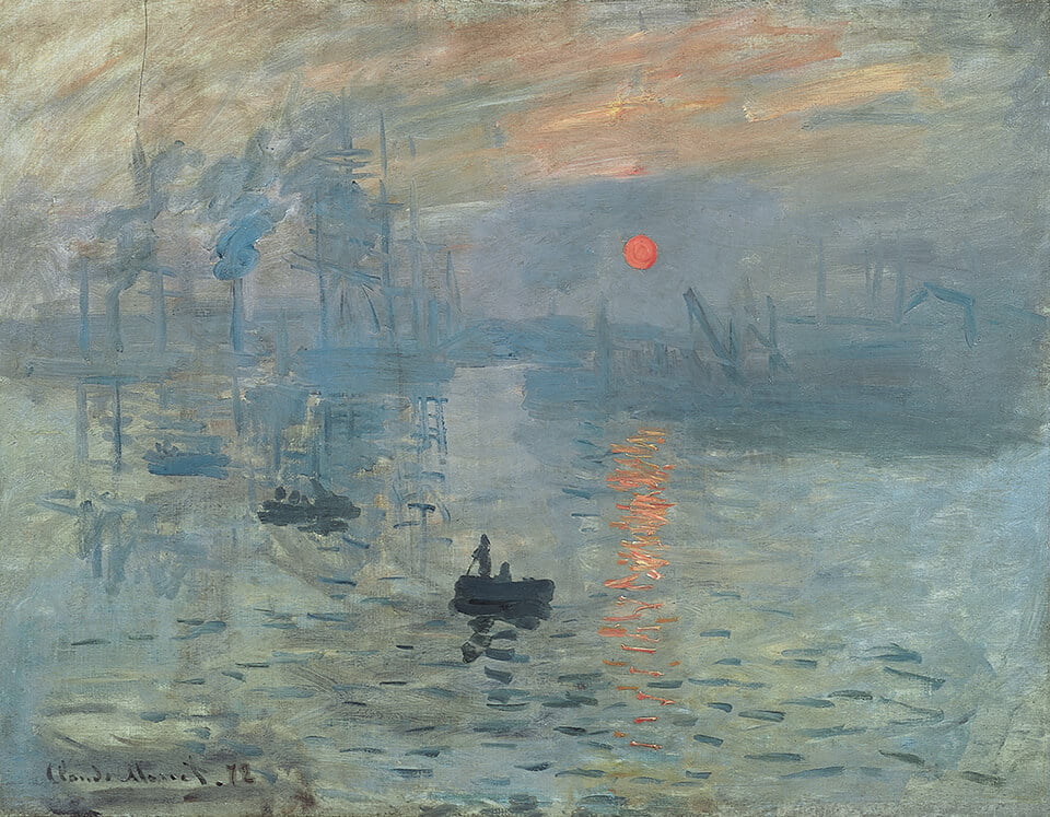 focusblur example of painting soleil levant by claude monet image. Image of focusblur example of painting soleil levant by claude monet.